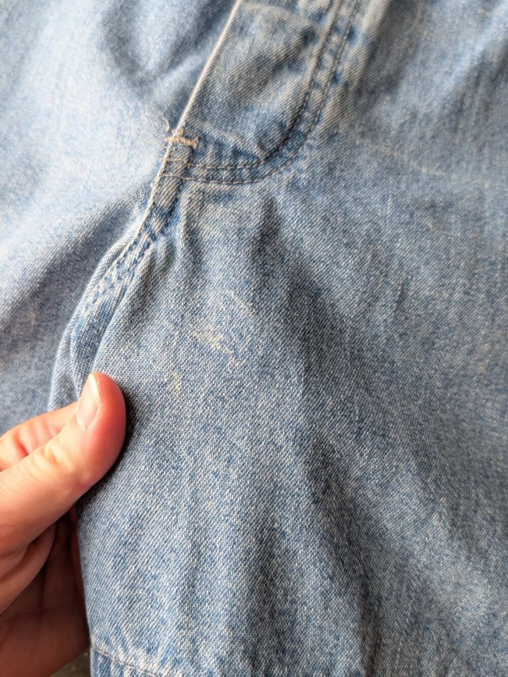 Vintage Lee Riveted Dungarees Blue Denim Bib Overalls Shortalls - Picture 7 of 11